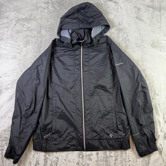 Columbia black lightweight outdoors casual windbreaker jacket womens Medium - Picture 1 of 6